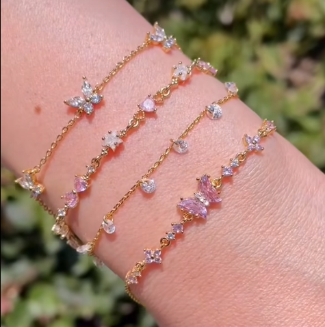 Trendy 2025 Bracelet Flower, Star Butterfly