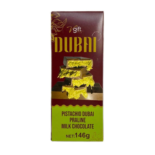 V-Gift Pistachio Praline Dubai Chocolate Bar - 146g